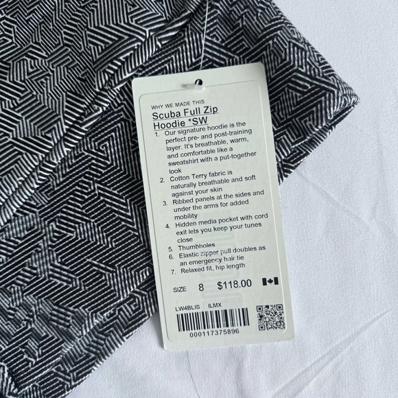 ππ€ Lululemon Scuba Full Zip Hoodie Seawheeze 2020 Illusionary Max Alpine White - Picture 5 of 15